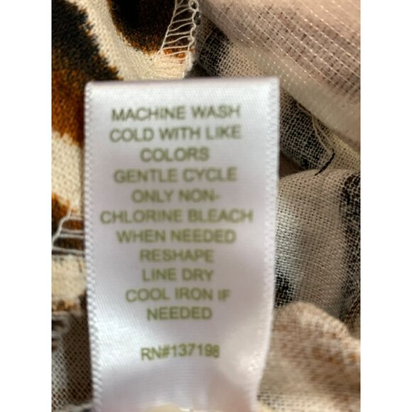 House Of Harlow 1960 Zebra Print Wrap Skirt NWOT Brown - Picture 4 of 5